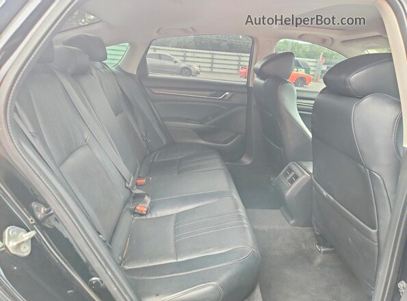1HGCV1F59JA024771 2018 HONDA ACCORD Black Հետևի նստատեղերի տեսք
