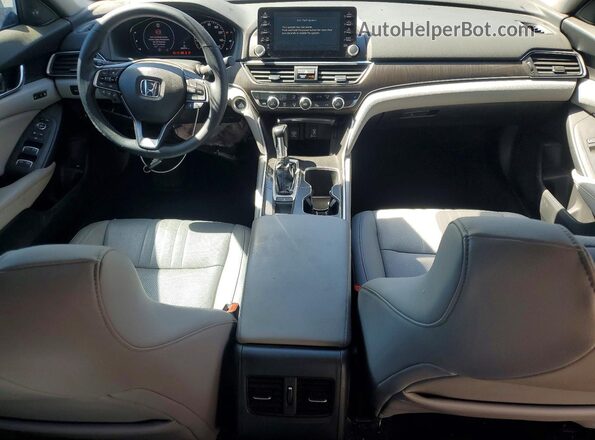 1HGCV1F59JA040369 2018 HONDA ACCORD Gray Widok deski rozdzielczej