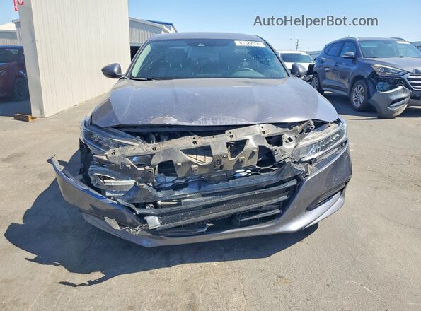 1HGCV1F59JA040369 2018 HONDA ACCORD Gray Widok z przodu