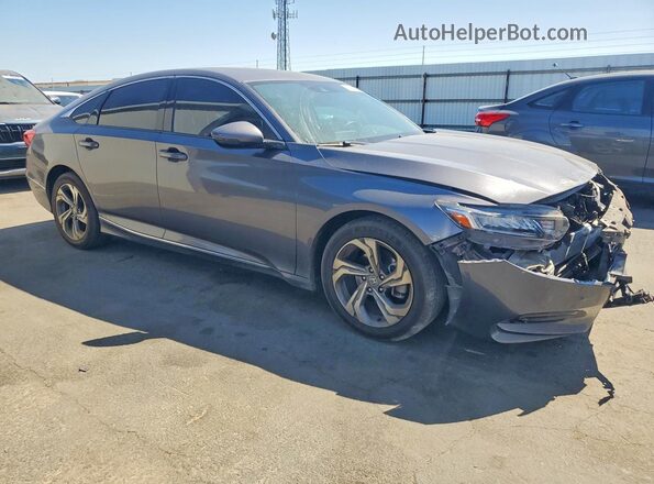 1HGCV1F59JA040369 2018 HONDA ACCORD Gray Przód prawy