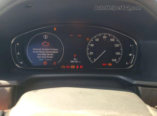 1HGCV1F59JA040369 2018 HONDA ACCORD Gray Widok zestawu wskaźników