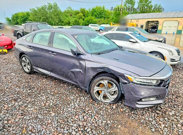 1HGCV1F59JA070312 2018 HONDA ACCORD Угольный Передняя правая четверть