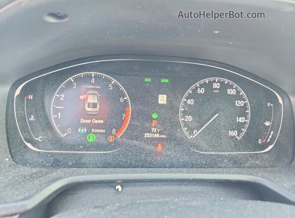 1HGCV1F59JA073811 2018 HONDA ACCORD Black Instrument cluster view