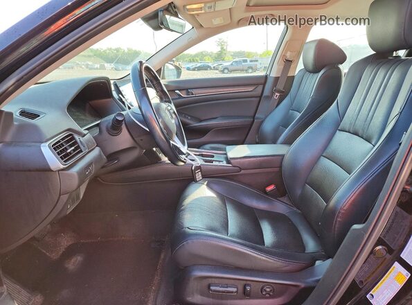 1HGCV1F59JA073811 2018 HONDA ACCORD Black Front interior view