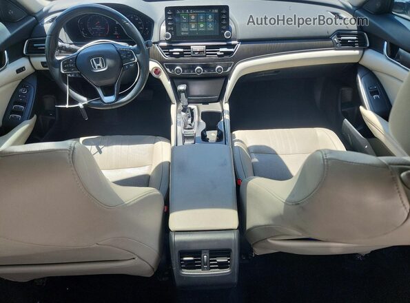 1HGCV1F59KA080274 2019 HONDA ACCORD White წინა პანელის ხედი