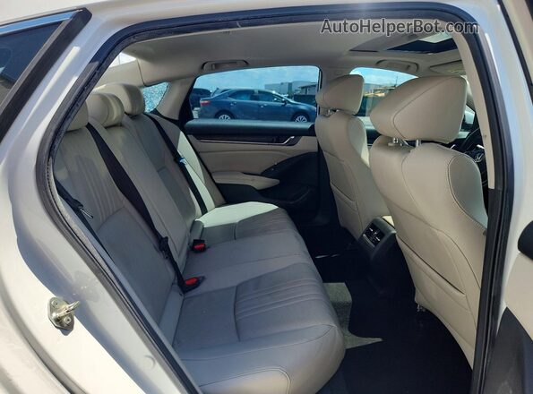 1HGCV1F59KA080274 2019 HONDA ACCORD White უკანა სავარძლების ხედი