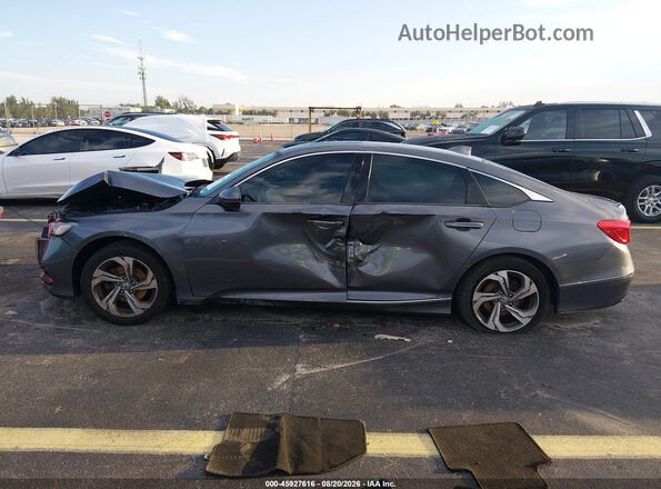 1HGCV1F5XJA131893 2018 HONDA ACCORD Gray Սալոնի հետևի տեսք