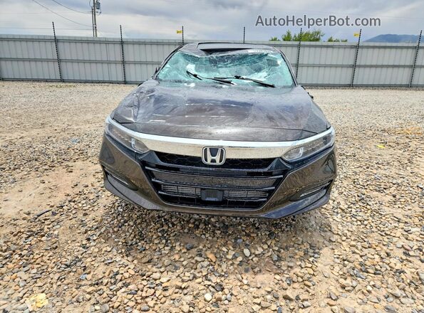 1HGCV1F5XJA142229 2018 HONDA ACCORD Black Вид спереду
