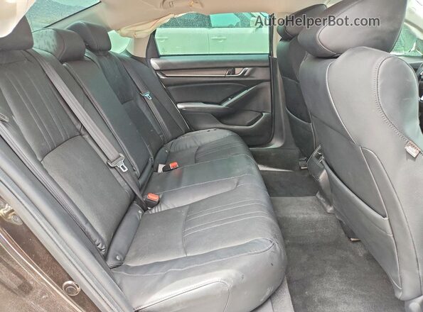 1HGCV1F5XJA142229 2018 HONDA ACCORD Black Вид задніх сидінь