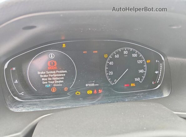 1HGCV1F5XJA142229 2018 HONDA ACCORD Black Вид щитка приладів