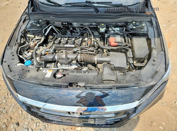 1HGCV1F5XKA125450 2019 HONDA ACCORD Black უკანა სალონის ხედი