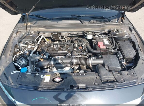 1HGCV1F5XKA136478 2019 HONDA ACCORD Black Вид ззаду