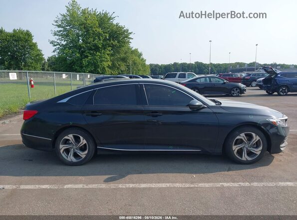1HGCV1F5XKA136478 2019 HONDA ACCORD Black Вид задньої частини салону