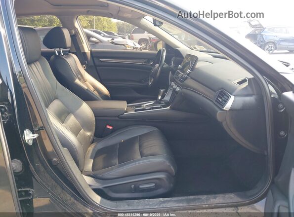 1HGCV1F5XKA136478 2019 HONDA ACCORD Black Вид салону спереду