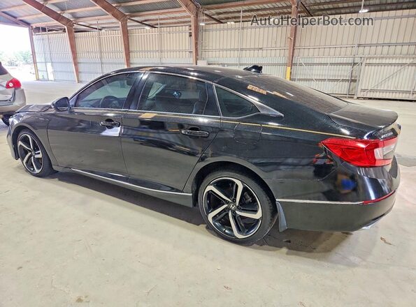 1HGCV1F63JA071867 2018 HONDA ACCORD Черный Задняя левая четверть