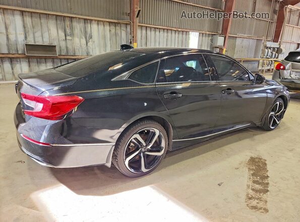 1HGCV1F63JA071867 2018 HONDA ACCORD Черный Задняя правая четверть