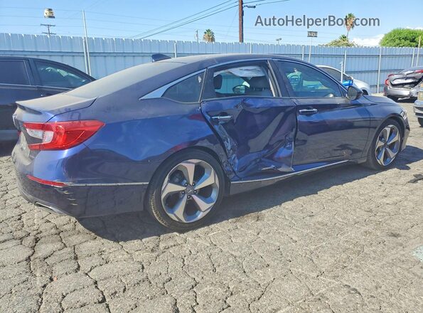 1HGCV1F90JA003763 2018 HONDA ACCORD Blue Задня права чверть