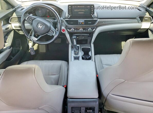 1HGCV1F90JA003763 2018 HONDA ACCORD Blue Вид панелі приладів