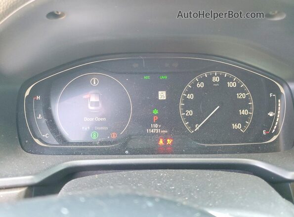 1HGCV1F90JA003763 2018 HONDA ACCORD Blue Вид щитка приладів