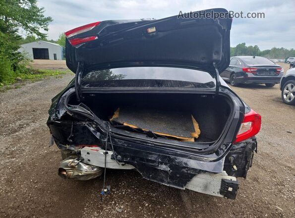 1HGCV1F90JA806928 2018 HONDA ACCORD Black უკანა ხედი