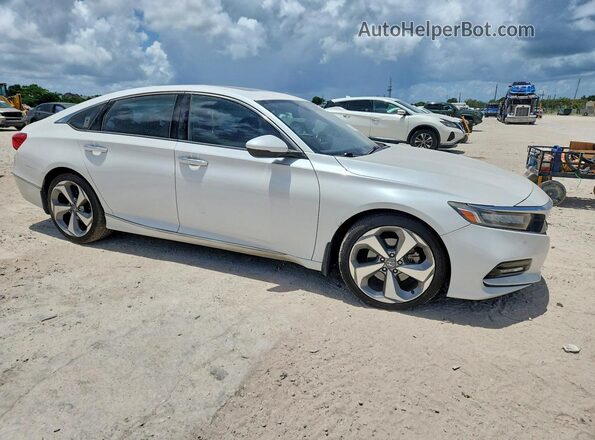 1HGCV1F91JA044676 2018 HONDA ACCORD Серебряный Передняя правая четверть