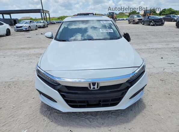1HGCV1F91JA044676 2018 HONDA ACCORD Серебряный Вид спереди