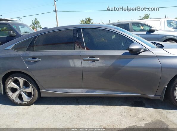 1HGCV1F91JA079511 2018 HONDA ACCORD Gray უკანა სალონის ხედი