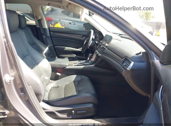 1HGCV1F91JA079511 2018 HONDA ACCORD Gray წინა სალონის ხედი