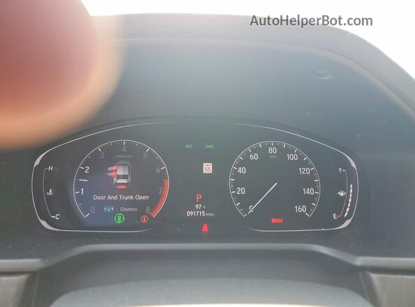 1HGCV1F91JA204944 2018 HONDA ACCORD Silver Instrument cluster view