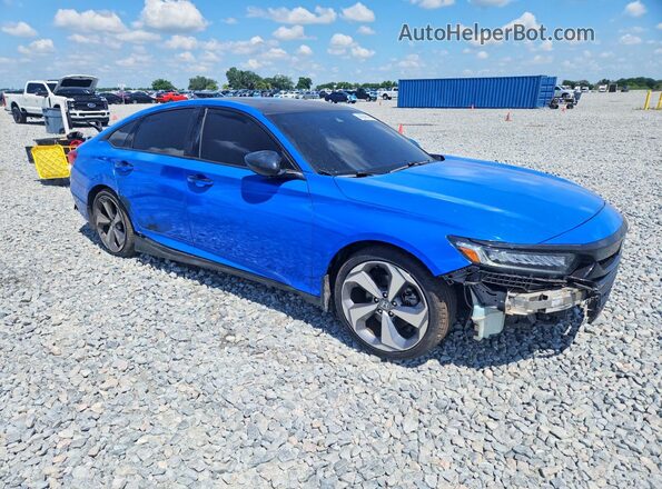 1HGCV1F92JA003022 2018 HONDA ACCORD Blue წინა მარჯვენა
