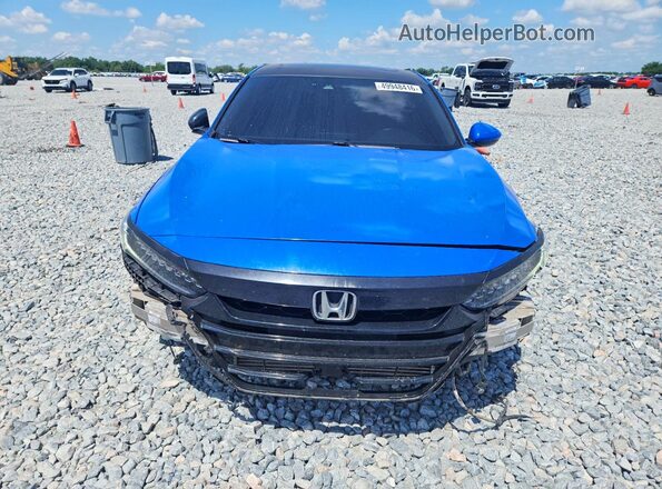 1HGCV1F92JA003022 2018 HONDA ACCORD Blue წინა ხედი