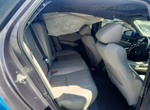 1HGCV1F92JA003022 2018 HONDA ACCORD Blue უკანა სავარძლების ხედი