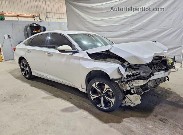 1HGCV1F92JA013677 2018 HONDA ACCORD Белый Передняя правая четверть