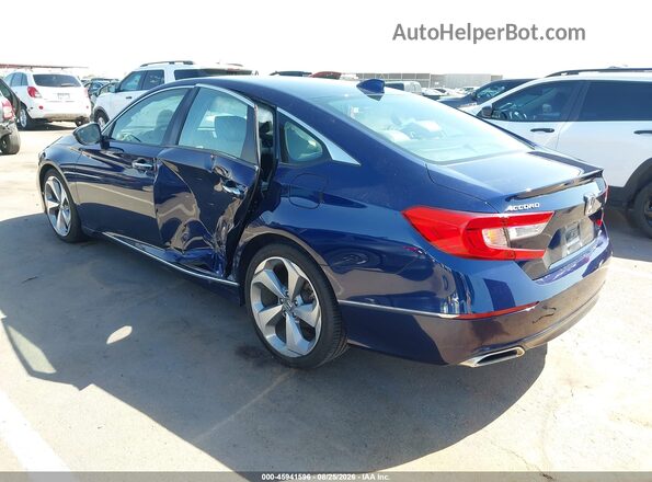 1HGCV1F94JA016418 2018 HONDA ACCORD Blue Tył lewy