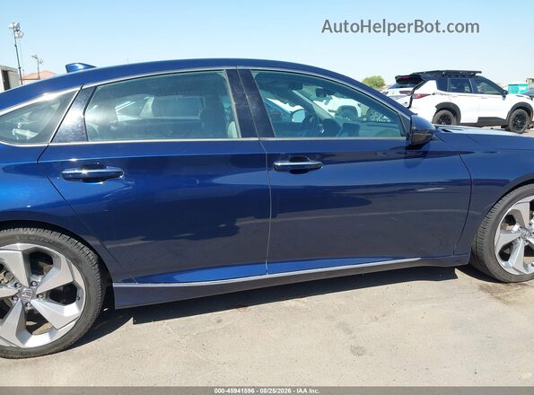 1HGCV1F94JA016418 2018 HONDA ACCORD Blue Widok wnętrza z tyłu
