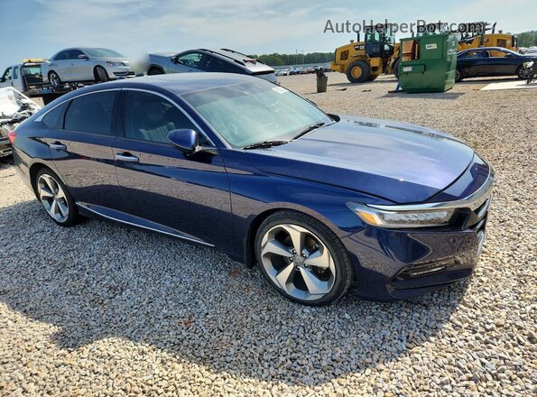 1HGCV1F94JA150152 2018 HONDA ACCORD Blue Առջևի աջ