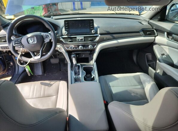 1HGCV1F94JA150152 2018 HONDA ACCORD Blue Առջևի վահանակի տեսք