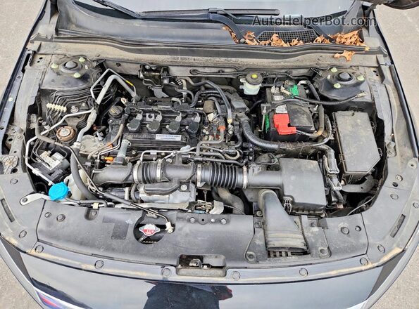 1HGCV1F96JA026268 2018 HONDA ACCORD Черный Вид задней части салона