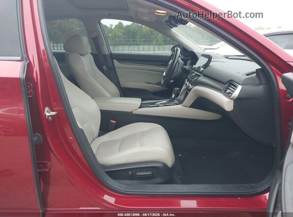 1HGCV1F97JA121471 2018 HONDA ACCORD Red წინა სალონის ხედი
