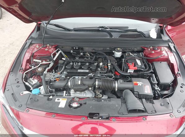 1HGCV1F97JA121471 2018 HONDA ACCORD Red უკანა ხედი