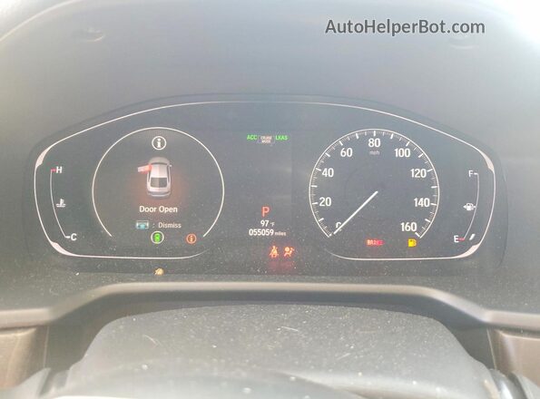 1HGCV1F97JA144068 2018 HONDA ACCORD White Vista del cuadro de instrumentos