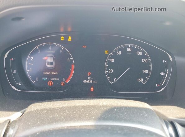 1HGCV1F97JA204995 2018 HONDA ACCORD Silver Սարքավորումների վահանակի տեսք