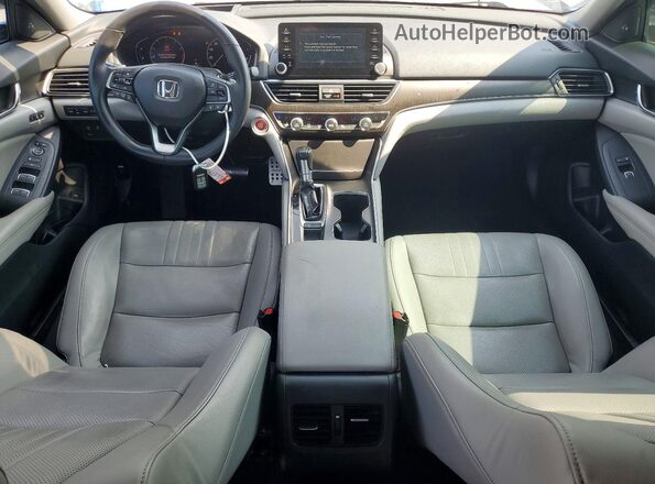 1HGCV1F97JA204995 2018 HONDA ACCORD Silver Առջևի վահանակի տեսք
