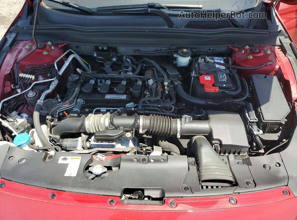 1HGCV1F98JA017734 2018 HONDA ACCORD Red Սալոնի հետևի տեսք