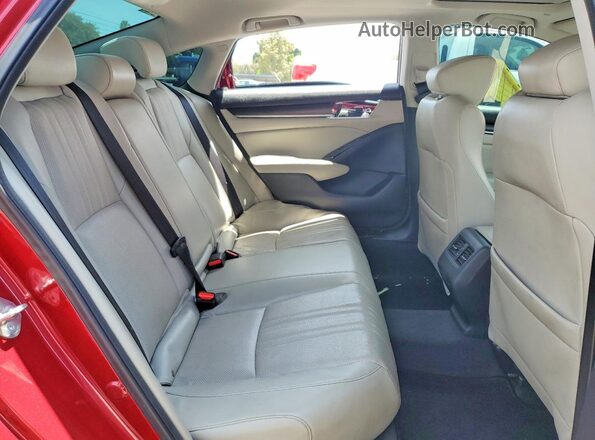 1HGCV1F98JA017734 2018 HONDA ACCORD Red Հետևի նստատեղերի տեսք