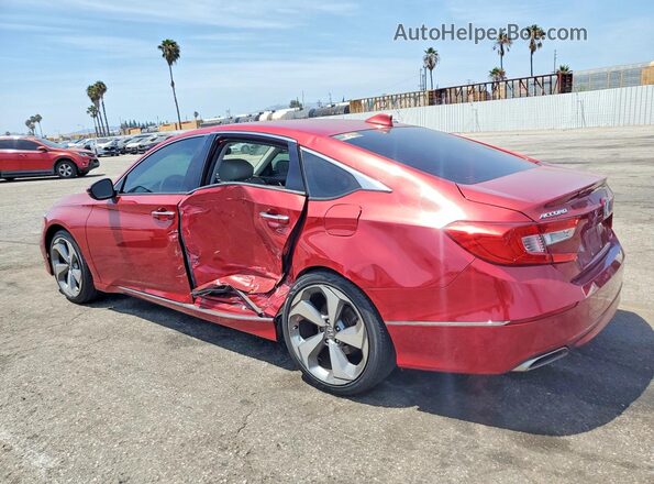 1HGCV1F98JA017734 2018 HONDA ACCORD Red Հետևի ձախ
