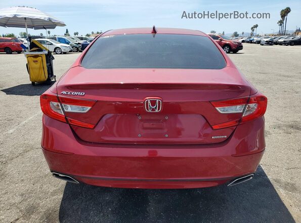 1HGCV1F98JA017734 2018 HONDA ACCORD Red Հետևի տեսք
