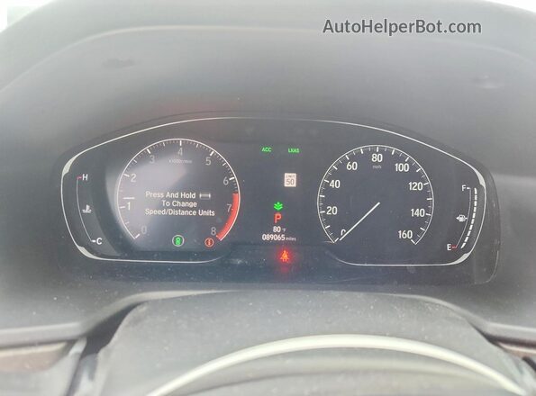 1HGCV1F98JA077769 2018 HONDA ACCORD Silver Вид щитка приладів