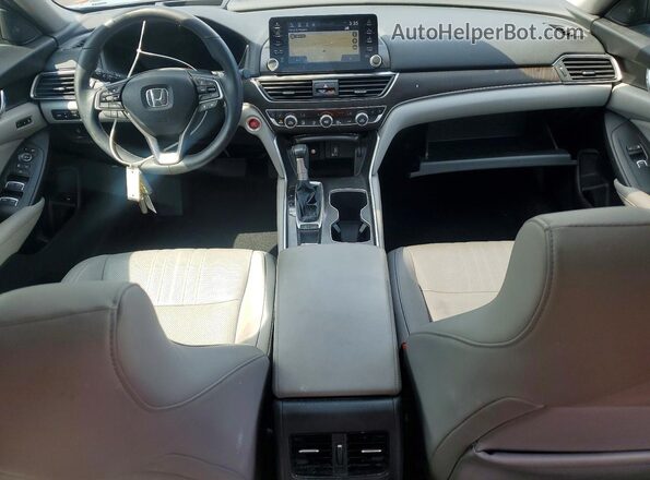 1HGCV1F98JA077769 2018 HONDA ACCORD Silver Вид панелі приладів