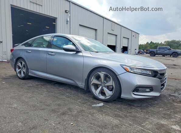 1HGCV1F98JA077769 2018 HONDA ACCORD Silver Передня права чверть